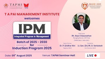IPM Batch 2025-2030 Induction Program