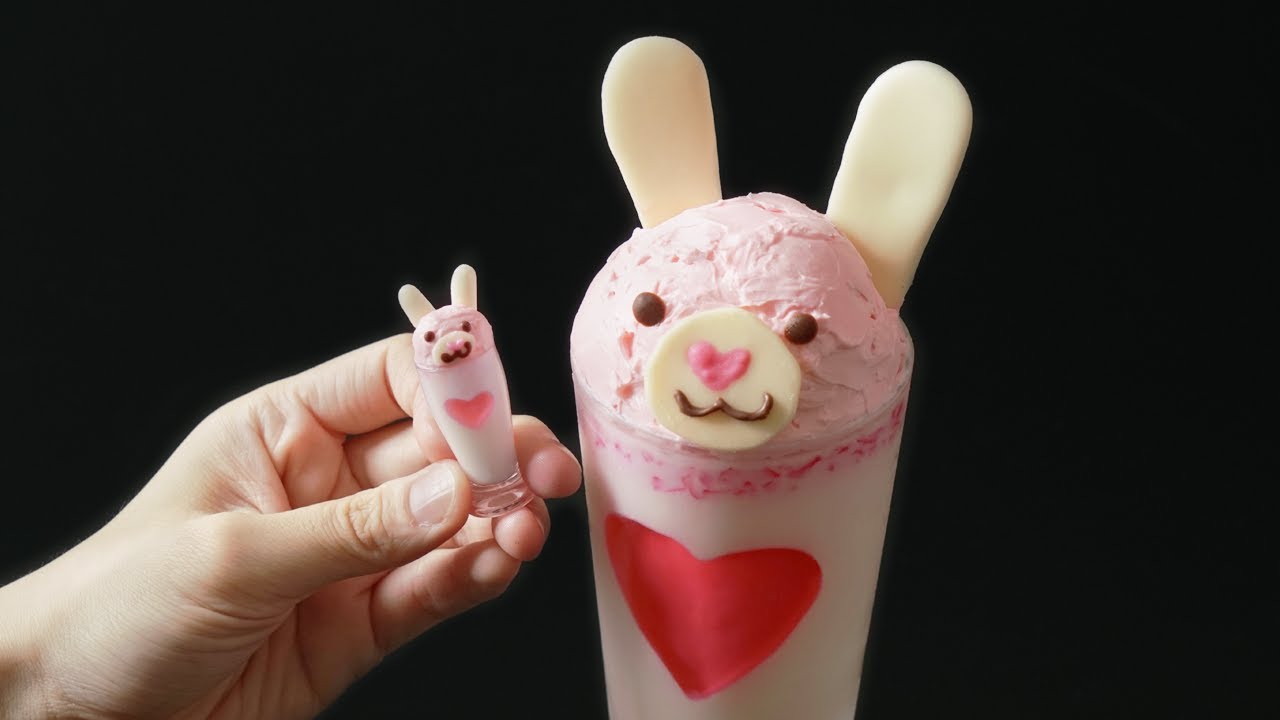 実物と比較??】ミニチュアうさぎプリン? - YouTube