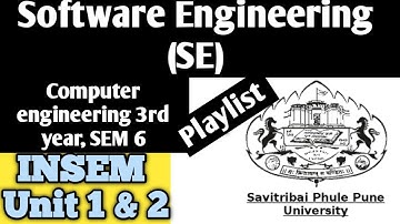 SPPU || Software Engineering ( SE) || Playlist Unit 1 & 2 || CS Insem Exam || second year ||