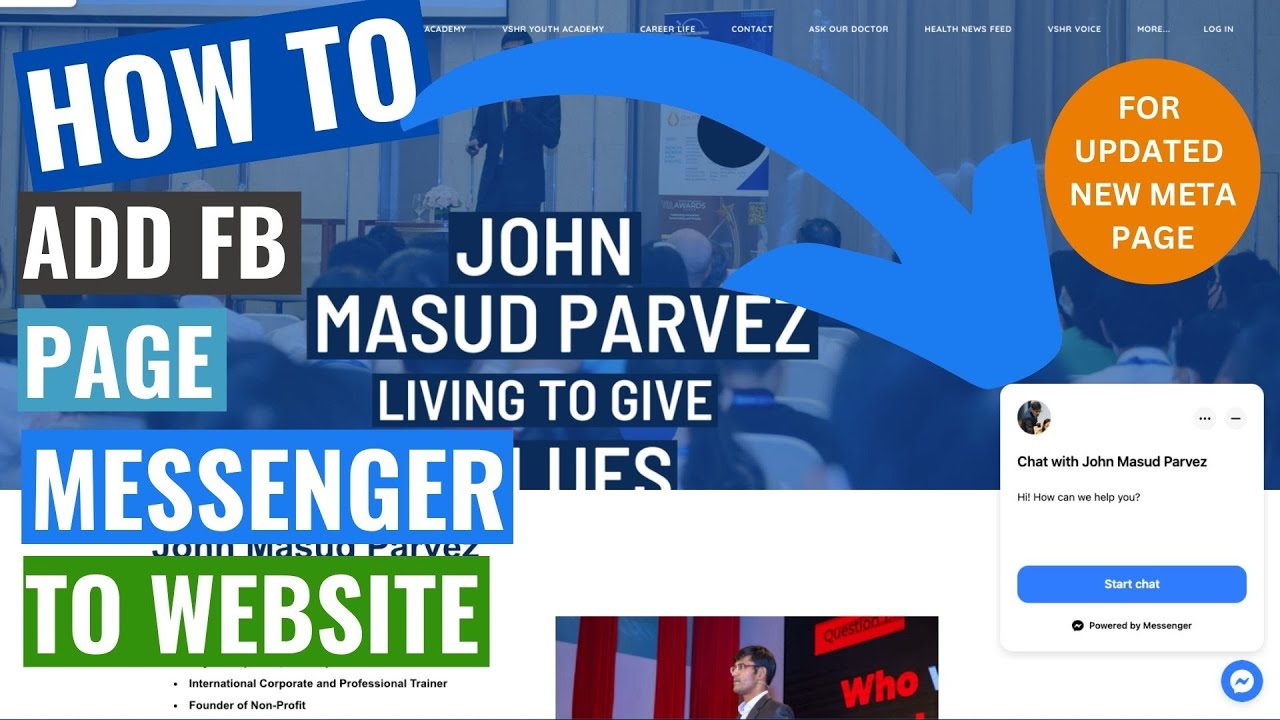 How To Add Facebook Messenger Chat Plugin In Your Website 2024 Updated