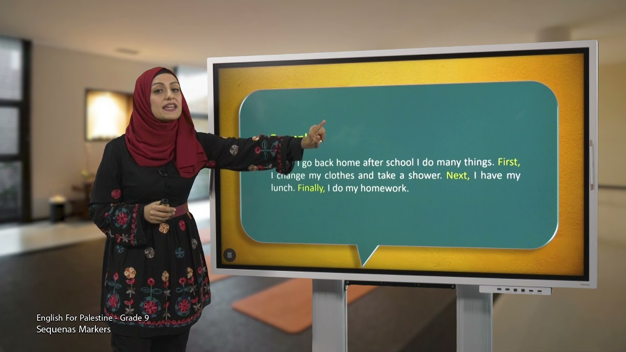 -2021- درس 7 | الوحدة 1 |  Sequence Markers | الصف 9 | الفصل 1 | اللغة الإنجليزية