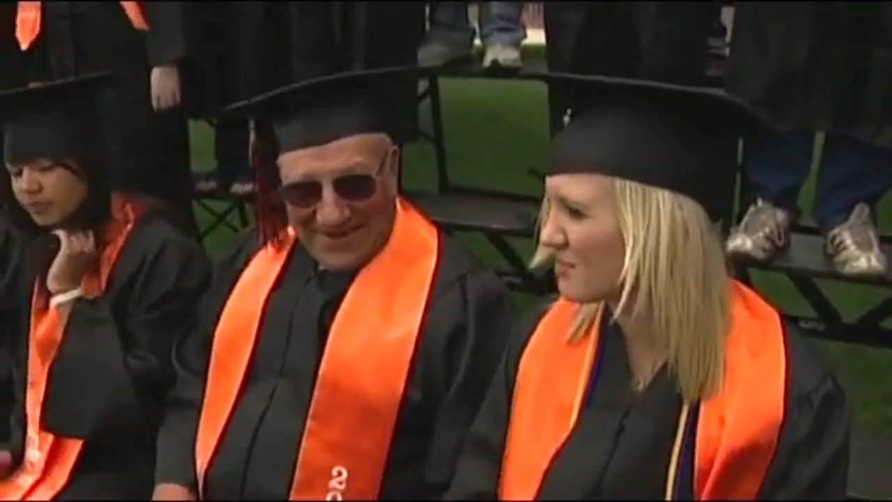Longtime bus driver gets his diploma (2008)