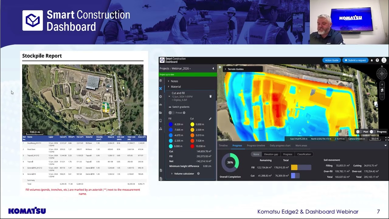 Komatsu Smart Construction Webinar: Edge and Dashboard