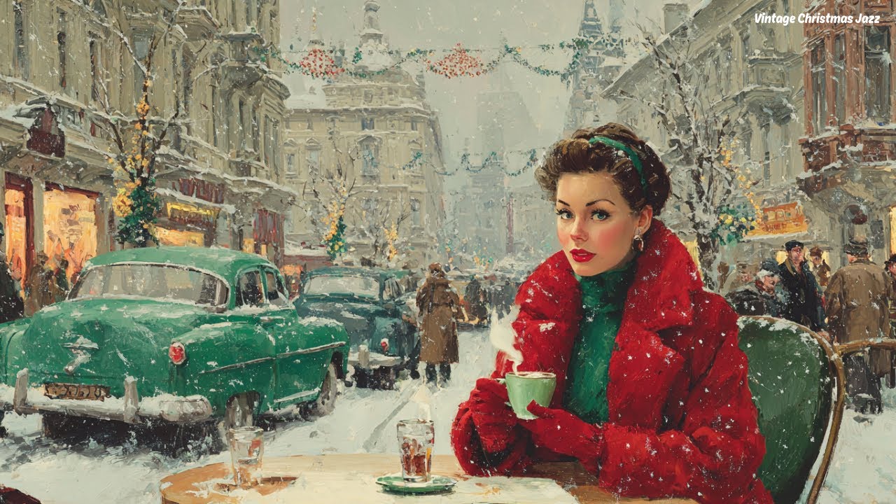 Christmas Jazz Standards ✨ Vintage 1950s Oldies | Fireplace & Dinner Background Music