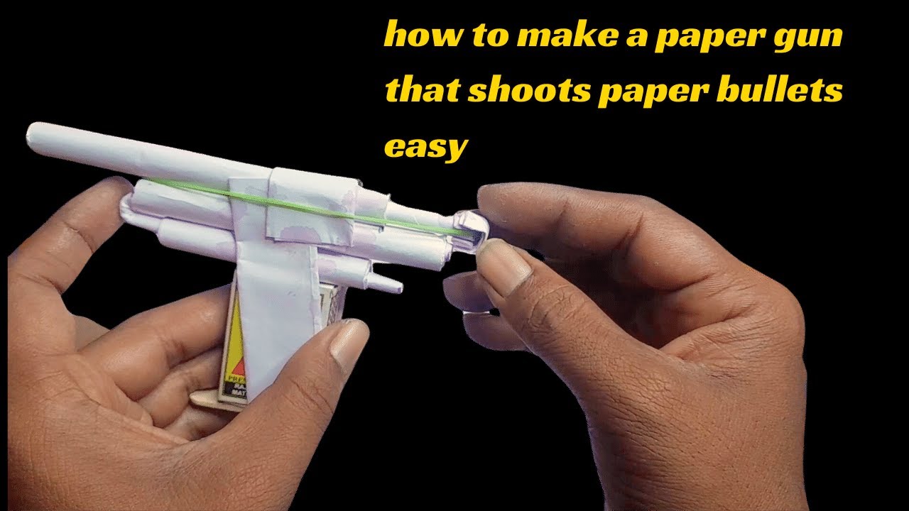 How To Make A Gun That Shoots Paper Bullets how to make a paper gun that shoots paper bullets easy. #craft #