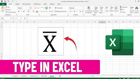 Hoe typ je X-balk in Microsoft Excel (x̄)