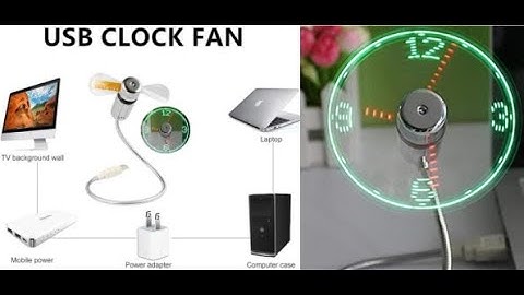 ONXE LED USB Clock Fan with Real Time Display Function,Stocking Stuffers for Men Christmas Gadgets