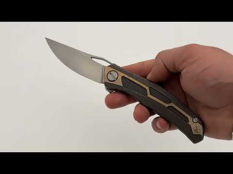Shirogorov Knives Quantum - M390 - Bronze Ano Titanium - Blue Ano Accents - MRBS Knife From Recon 1