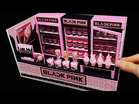 DIY Miniature Realistic Board shop #41 - BLACKPINK Ice cream shop decor !! Chillin&amp;#39; chillin&amp;#39;