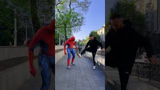 Spider-Man surprised the football player😱@Arslandinho #shorts