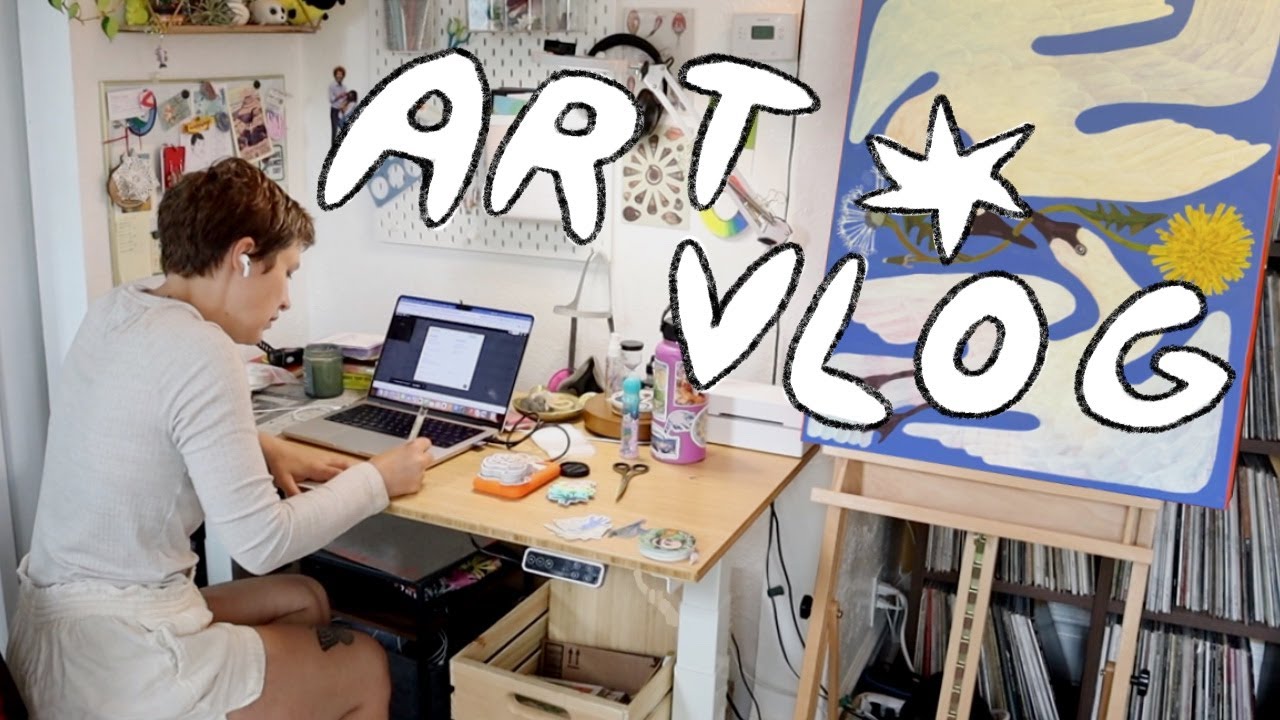 packing shop orders, prep for summer art markets studio vlog - YouTube