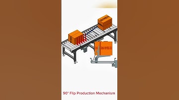 90° Flip Production Mechanism #mechanism #mechanical #cad