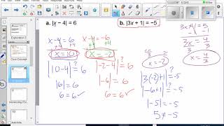 1 4 Lesson Solving Absolute Value Equations