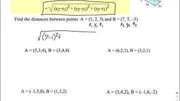 Three Dimensions | Distance Formula