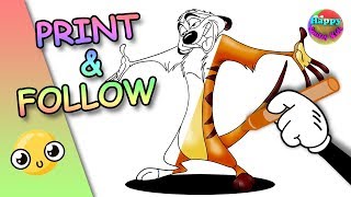 COLORING PAGES TO PRINT 🎨 LION KING 💛 TIMON