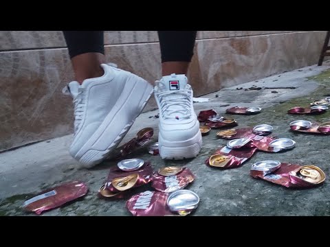 Michelle Crushing Beer Cans Fila Disruptor Hi