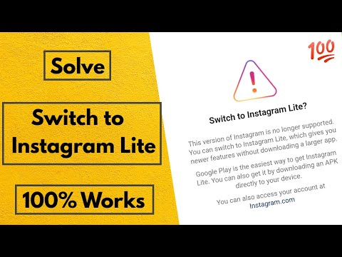 Switch To Instagram Lite Problem | instagram not opening | Fix switch to instagram lite @Teconz
