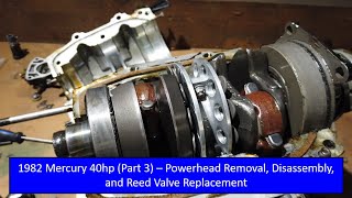 1982 Mercury 40hp (Part 3)   Powerhead Removal, Disassembly, and Reed Valve Replacement by The After Work Garage 17,196 views 3 years ago 24 minutes