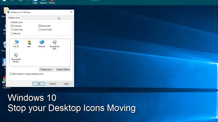 Windows  - Stop Desktop Icons Moving