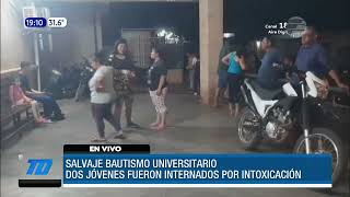 Salvaje bautismo universitario en San Pedro de Ycuamandyyú