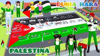 Yuta Bantu Tentara Palestina 🇵🇸 Usir Tentara Jahat Kumpul Mobil Sesuai Warna Bendera | Sakura