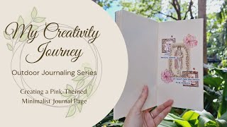 Outdoor Journaling Series - Creating a Pink-Themed Minimalist Journal Page | My Creativity Journey