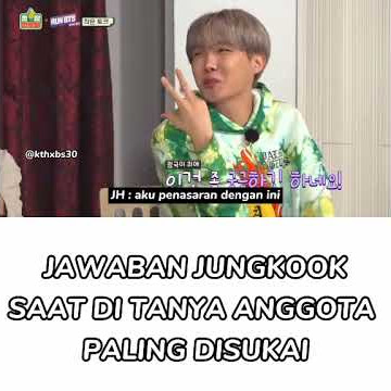 Jawaban Jungkook saat ditanya siapa member yang paling disukai😙 #bts #short #army #btsarmy #jungkook