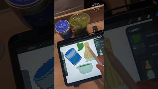 Matcha Latte x Pixel Art #pixelart #matchalatte #matcha #drawing #midochamatcha