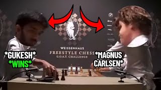 Gukesh DEFEATS Magnus Carlsen in FREESTYLE CHESS