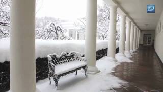 Raw Footage: Snowmageddon at the White House
