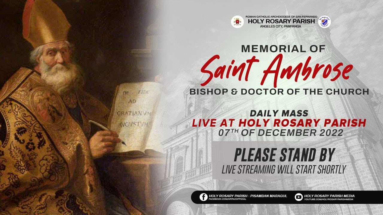 Memorial of Saint Ambrose, Bishop and Doctor of the Church | 07 ...