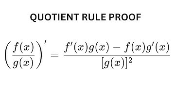 proof of the quotient rule