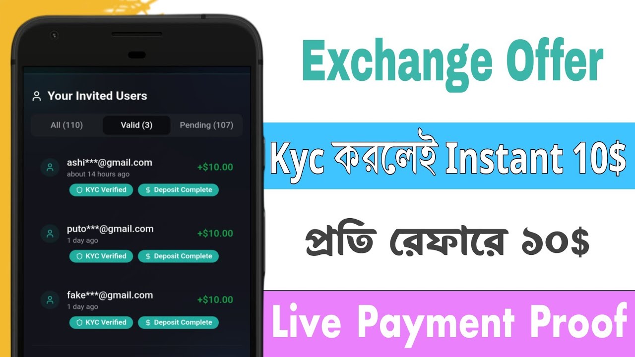 Kyc করলেই Instant 10$ || Live Withdraw & Payment Proof || Copywagon Exchange Offer