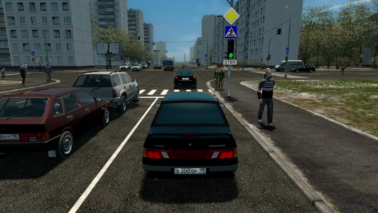 vaz 2115 city car driving