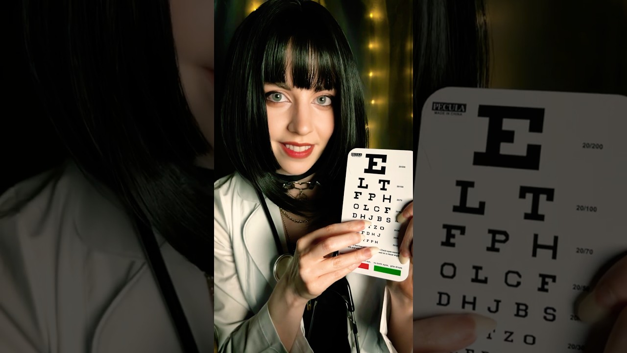 ASMR Goth Doctor Eye Exam (Doctor Roleplay) #shorts #asmr #asmrsounds