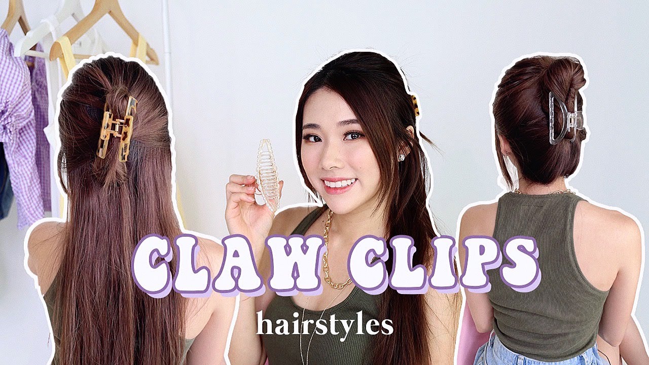 4pcs Chain Decor Alligator Hair Clip | Snap clips hairstyles, Hair clips  hairstyles, Clip hairstyles