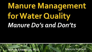 DNMP Training King 2017 - Manure Nutrient Management for Water Quality