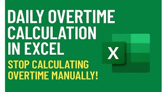 Daily Overtime Calculation in Excel | Automatic Formula Setup | Overtime Calculator in Excel #excel screenshot 2