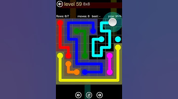 Flow Free 8x8 Mania Pack Level 59 Walkthrough