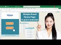 Try this Amazing Home page in Excel ! Excel tips and tricks #Excel #exceltricks #homepage #msexcel 
