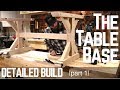 How to build a farmhouse trestle table base  detailed version  woodworking  make