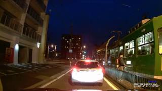 ドライブレコーダー KENWOOD DRV-320 日没の札幌市内(アイサイトver.3 装備車)