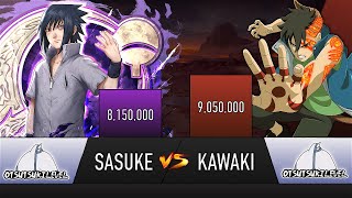 SASUKE VS KAWAKI POWER LEVELS - AnimeScale
