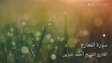 سورة المعارج. القارئ أحمد جبرين