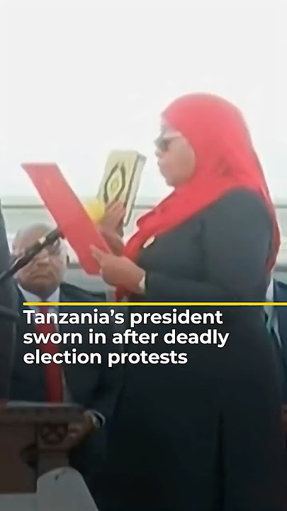 Tanzania swears in President Samia Suluhu Hassan after deadly protests | AJ #shorts