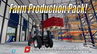 🏪 Farm Production Pack! - Live stream s představením nového DLC - Farming Simulator 22 (4K)