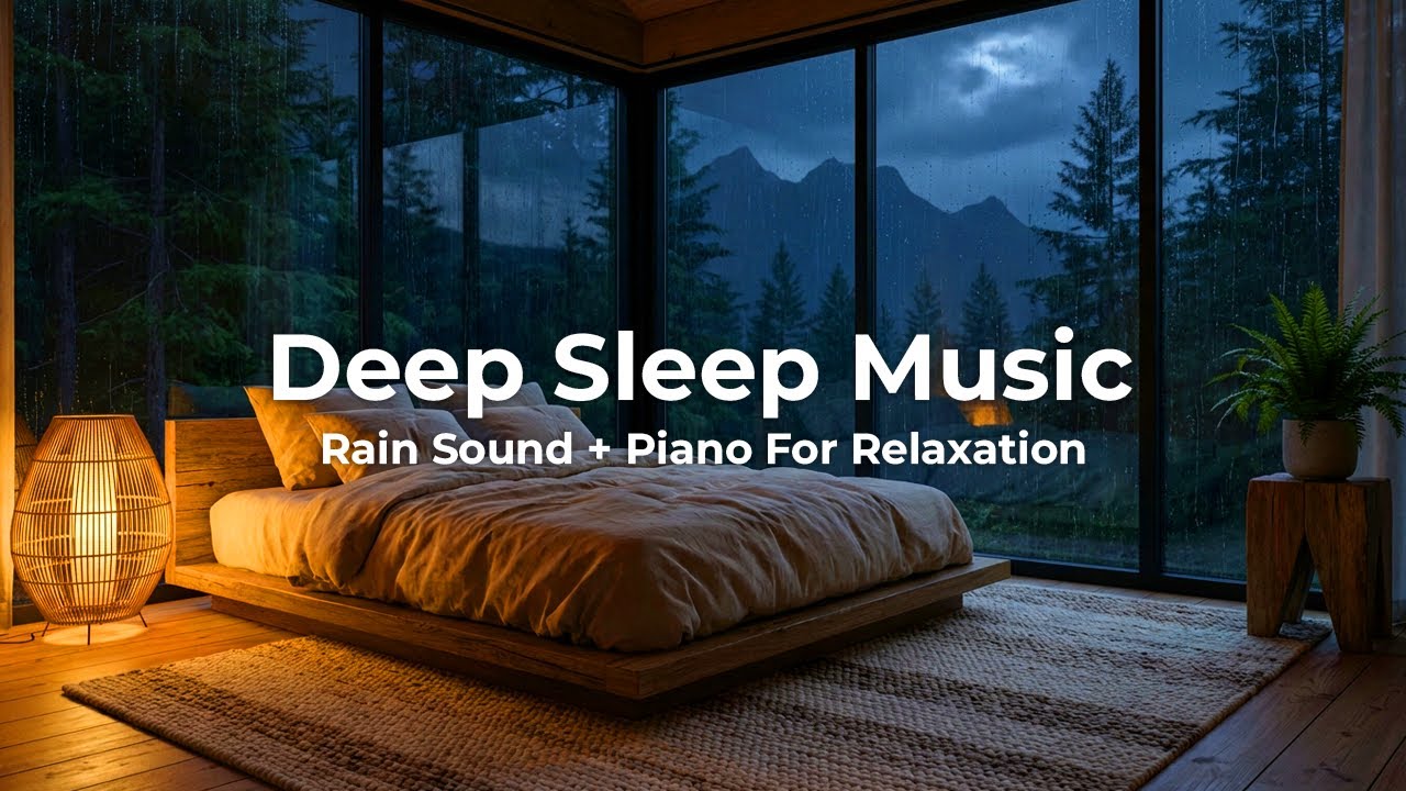 Deep Sleep Music with Rain and Piano | Fall Asleep Faster Tonight - YouTube