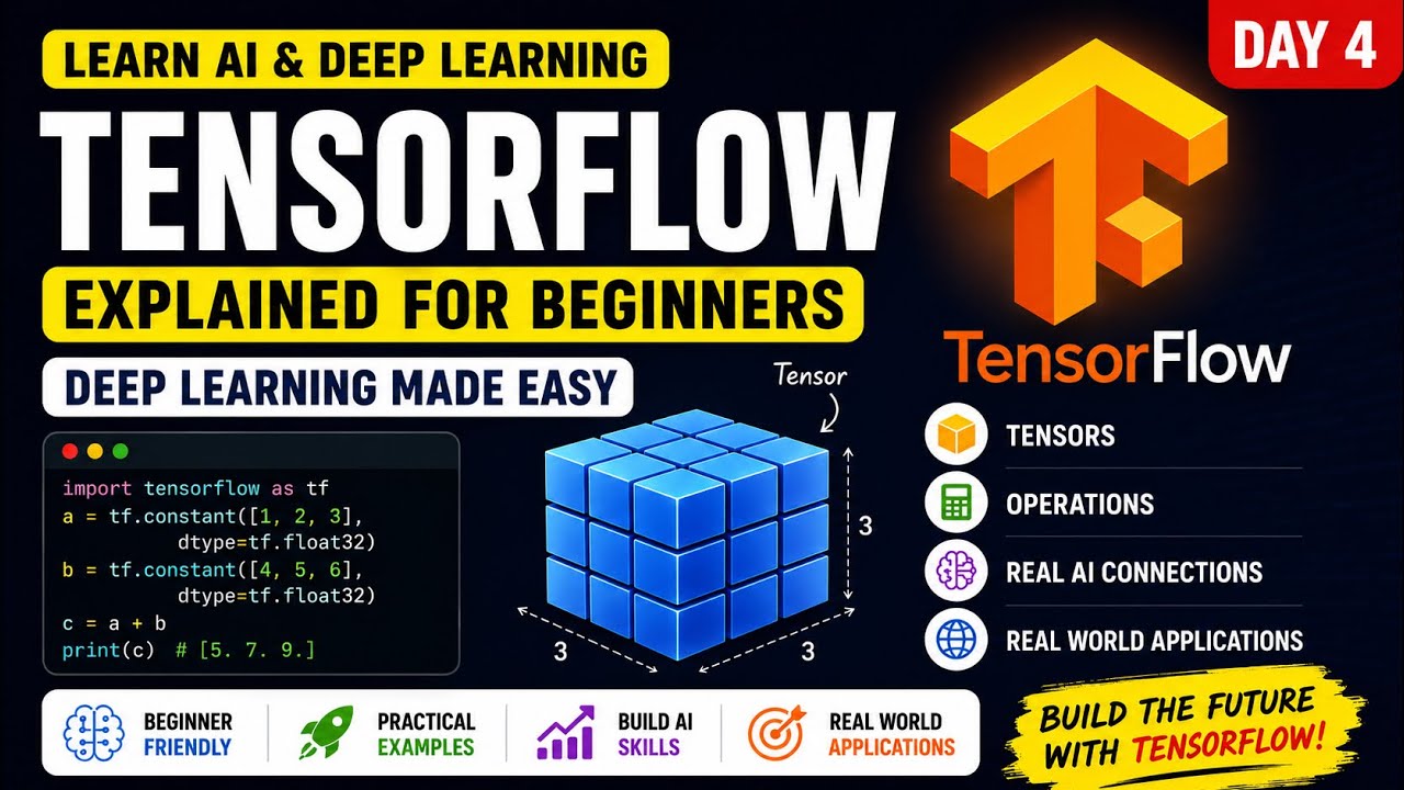 TensorFlow Explained for Beginners | Deep Learning Made Easy | Day 4 ...