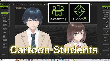 Cartoon Students Manga Male & Female for iClone & Character Creator 4 #iclone #charactercreator #cc4