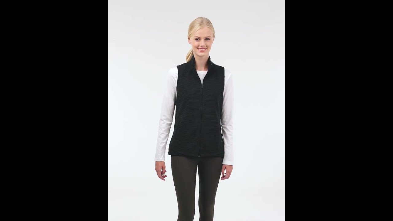 Adidas Ladies Textured Full-Zip Vest A417 With Custom Embroidery